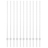Poteau de clôture. 11 pcs Argenté 140 cm Acier 521724521724