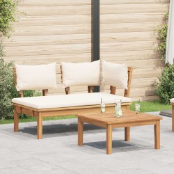 Ensemble banc et table de jardin 2 pcs Crème et marron 521725521725