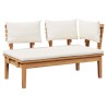 Ensemble banc et table de jardin 2 pcs Crème et marron 521725521725