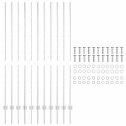 Poteau de clôture. 11 pcs Argenté 150 cm Acier 521727521727