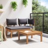Ensemble banc et table de jardin 2 pcs Gris et marron 521728521728
