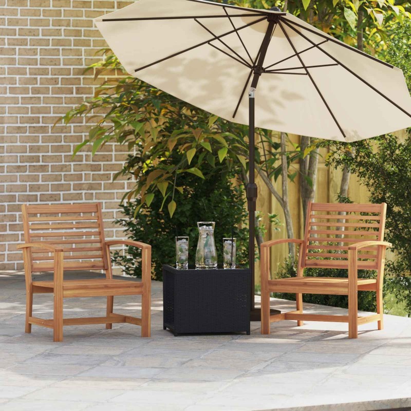 Chaise 2 Pièce Marron 65 x 60 x 76,5 cm Bois de teck massif 521729521729