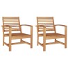 Chaise 2 Pièce Marron 65 x 60 x 76,5 cm Bois de teck massif 521729521729