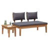 Ensemble banc et table de jardin 2 pcs Gris et marron 521732521732