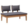 Ensemble banc et table de jardin 2 pcs Gris et marron 521732521732