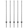 Poteau de clôture. 5 pcs Gris 120 cm Acier 521735521735