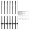 Poteau de clôture. 11 pcs Gris 100 cm Acier 521737521737