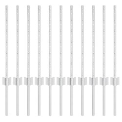Poteau de clôture. 11 pcs Argenté 60 cm Acier 521738521738