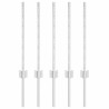 Poteau de clôture. 5 pcs Argenté 60 cm Acier 521739521739