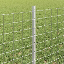 Poteau de clôture. 5 pcs Argenté 60 cm Acier 521739521739