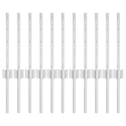 Poteau de clôture. 11 pcs Argenté 40 cm Acier 521740521740