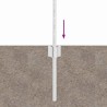 Poteau de clôture. 11 pcs Argenté 40 cm Acier 521740521740