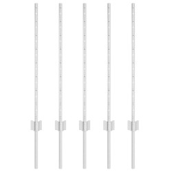 Poteau de clôture. 5 pcs Argenté 80 cm Acier 521746521746