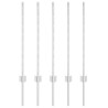 Poteau de clôture. 5 pcs Argenté 80 cm Acier 521746521746