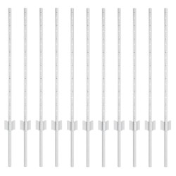 Poteau de clôture. 11 pcs Argenté 80 cm Acier 521747521747