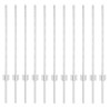 Poteau de clôture. 11 pcs Argenté 80 cm Acier 521747521747