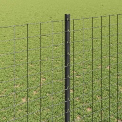 Poteau de clôture. 11 pcs Gris 160 cm Acier 521748521748