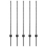 Poteau de clôture. 5 pcs Gris 100 cm Acier 521749521749