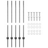 Poteau de clôture. 5 pcs Gris 100 cm Acier 521749521749