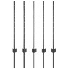 Poteau de clôture. 5 pcs Gris 80 cm Acier 521750521750