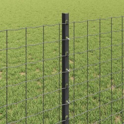 Poteau de clôture. 5 pcs Gris 80 cm Acier 521750521750