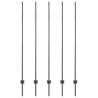 Poteau de clôture. 5 pcs Gris 160 cm Acier 521751521751