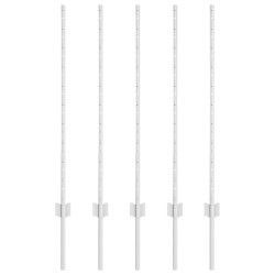 Poteau de clôture. 5 pcs Argenté 100 cm Acier 521753521753