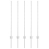 Poteau de clôture. 5 pcs Argenté 100 cm Acier 521753521753