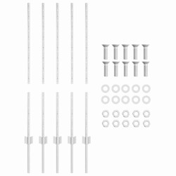 Poteau de clôture. 5 pcs Argenté 100 cm Acier 521753521753