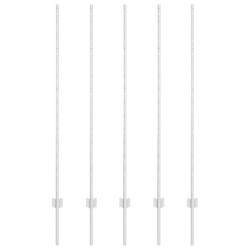 Poteau de clôture. 5 pcs Argenté 140 cm Acier 521754521754