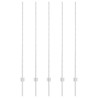 Poteau de clôture. 5 pcs Argenté 140 cm Acier 521754521754