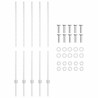Poteau de clôture. 5 pcs Argenté 140 cm Acier 521754521754