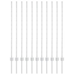 Poteau de clôture. 11 pcs Argenté 120 cm Acier 521755521755