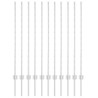 Poteau de clôture. 11 pcs Argenté 120 cm Acier 521755521755