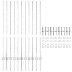 Poteau de clôture. 11 pcs Argenté 120 cm Acier 521755521755