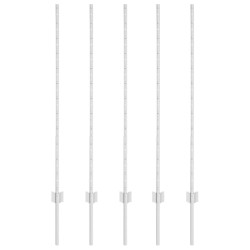 Poteau de clôture. 5 pcs Argenté 120 cm Acier 521756521756