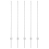 Poteau de clôture. 5 pcs Argenté 120 cm Acier 521756521756