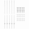 Poteau de clôture. 5 pcs Argenté 120 cm Acier 521756521756