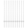 Poteau de clôture. 11 pcs Argenté 100 cm Acier 521757521757