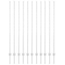 Poteau de clôture. 11 pcs Argenté 160 cm Acier 521759521759