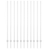 Poteau de clôture. 11 pcs Argenté 160 cm Acier 521759521759