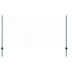 Poteau de clôture. 11 pcs Vert 120 cm Acier 521771521771