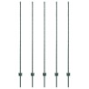 Poteau de clôture. 5 pcs Vert 150 cm Acier 521773521773