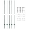 Poteau de clôture. 5 pcs Vert 150 cm Acier 521773521773