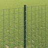 Poteau de clôture. 11 pcs Vert 140 cm Acier 521774521774