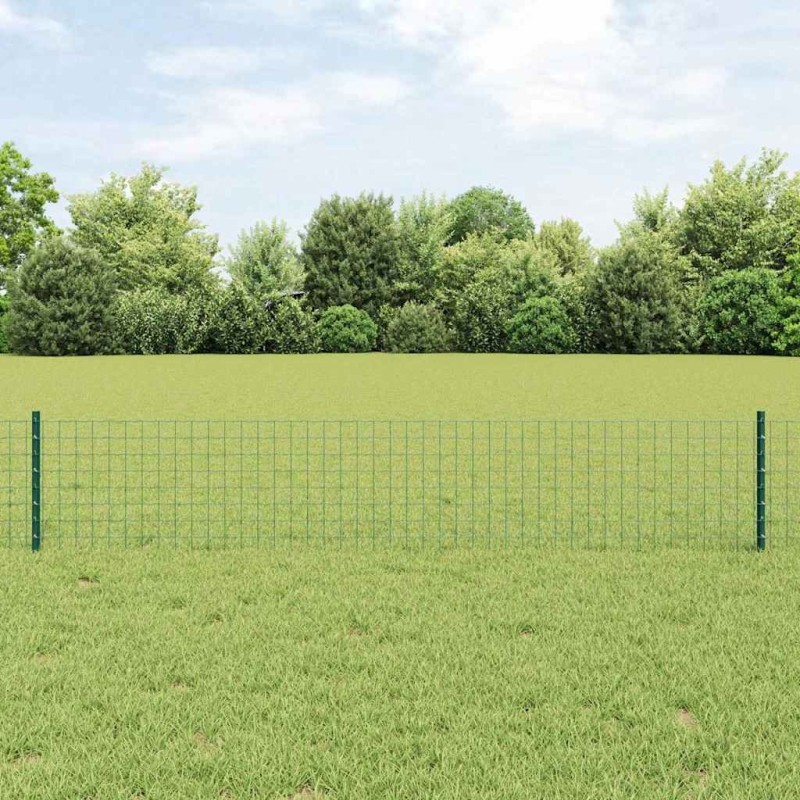 Poteau de clôture. 5 pcs Vert 80 cm Acier 521775521775