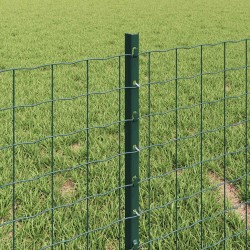 Poteau de clôture. 5 pcs Vert 80 cm Acier 521775521775