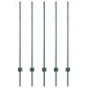 Poteau de clôture. 5 pcs Vert 120 cm Acier 521777521777