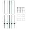 Poteau de clôture. 5 pcs Vert 120 cm Acier 521777521777