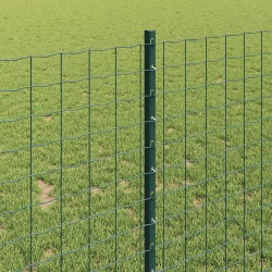 Poteau de clôture. 5 pcs Vert 140 cm Acier 521779521779